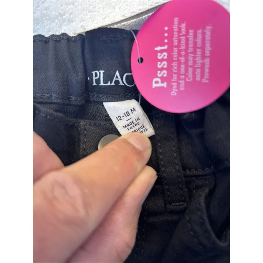 The Children’s Place Black Skinny Jeans For Kids Size 12-18 Mo NWT